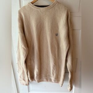 Ralph Lauren Vintage Cream Herringbone Crewneck Sweater